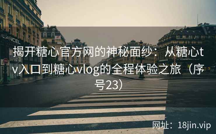 揭开糖心官方网的神秘面纱：从糖心tv入口到糖心vlog的全程体验之旅（序号23）